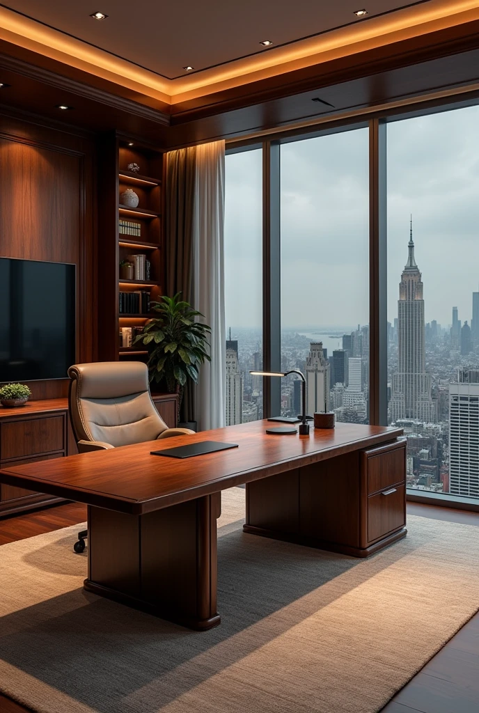 i want you to create a luxury office for a ceo with a desk for the Assistant 