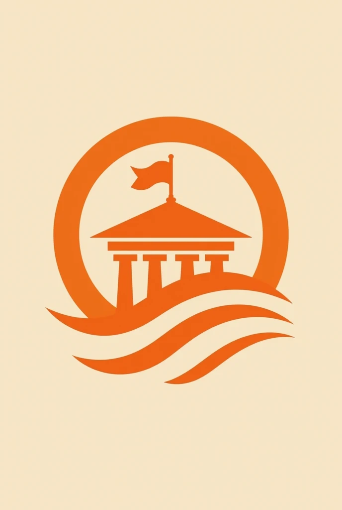 Logo of a civic organization where citizens and politics work together、Simple and orange。The theme is honest politics and politics for citizens.。