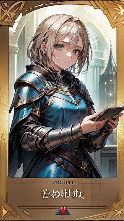 (Magic: The Gathering card design:1.2),Female knight character