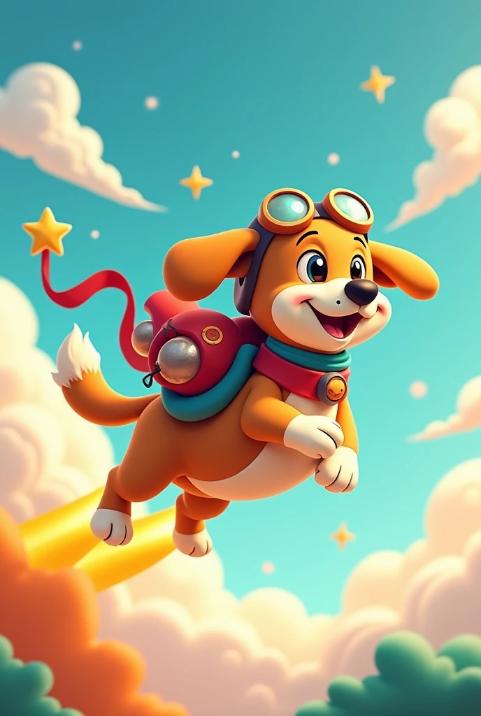 dog+Jet Cartoon