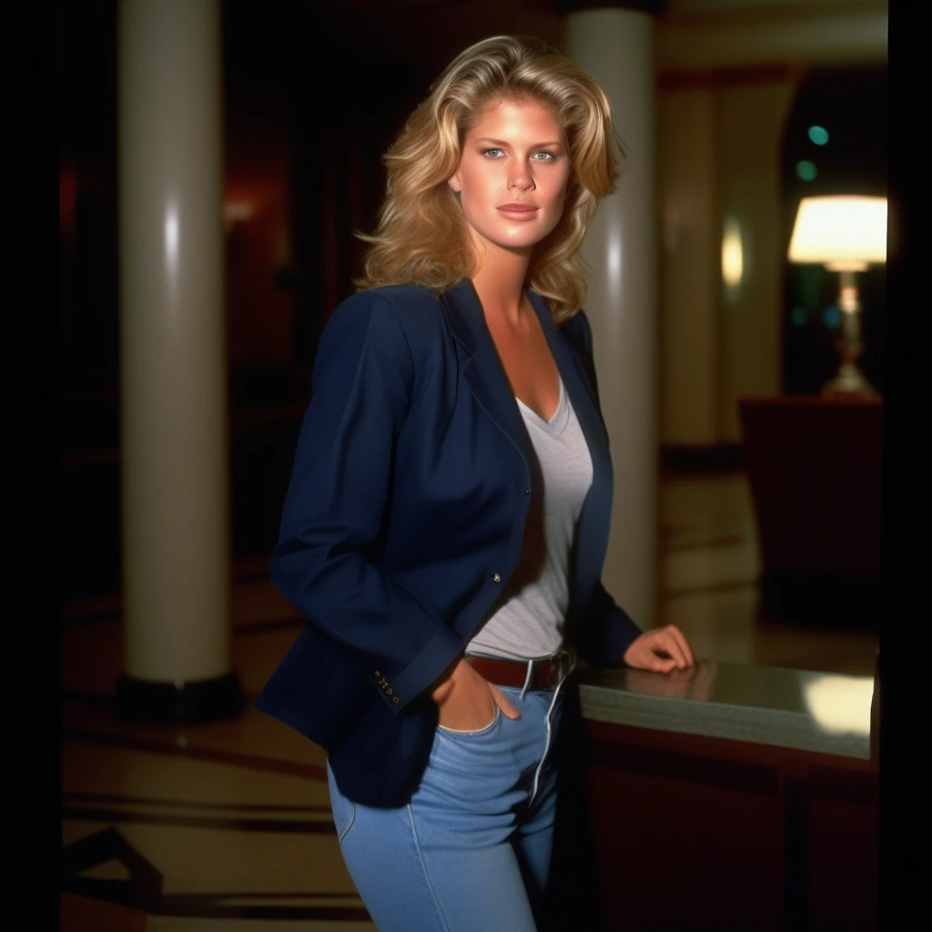 contrasts rachelhunter,  , a elegant woman, in a (hotel-lobby:1.2), wearing a (shirt:1.15)  a (blazer:1.1), and (tigth jeans: 1.1) makeup, (led-lights),  (realistic, photo-realistic:1.37), ultra high res, ultra-detailed, incredibly beautiful girl, 8k uhd, dslr, soft lighting, high quality, film grain, Fujifilm XT3