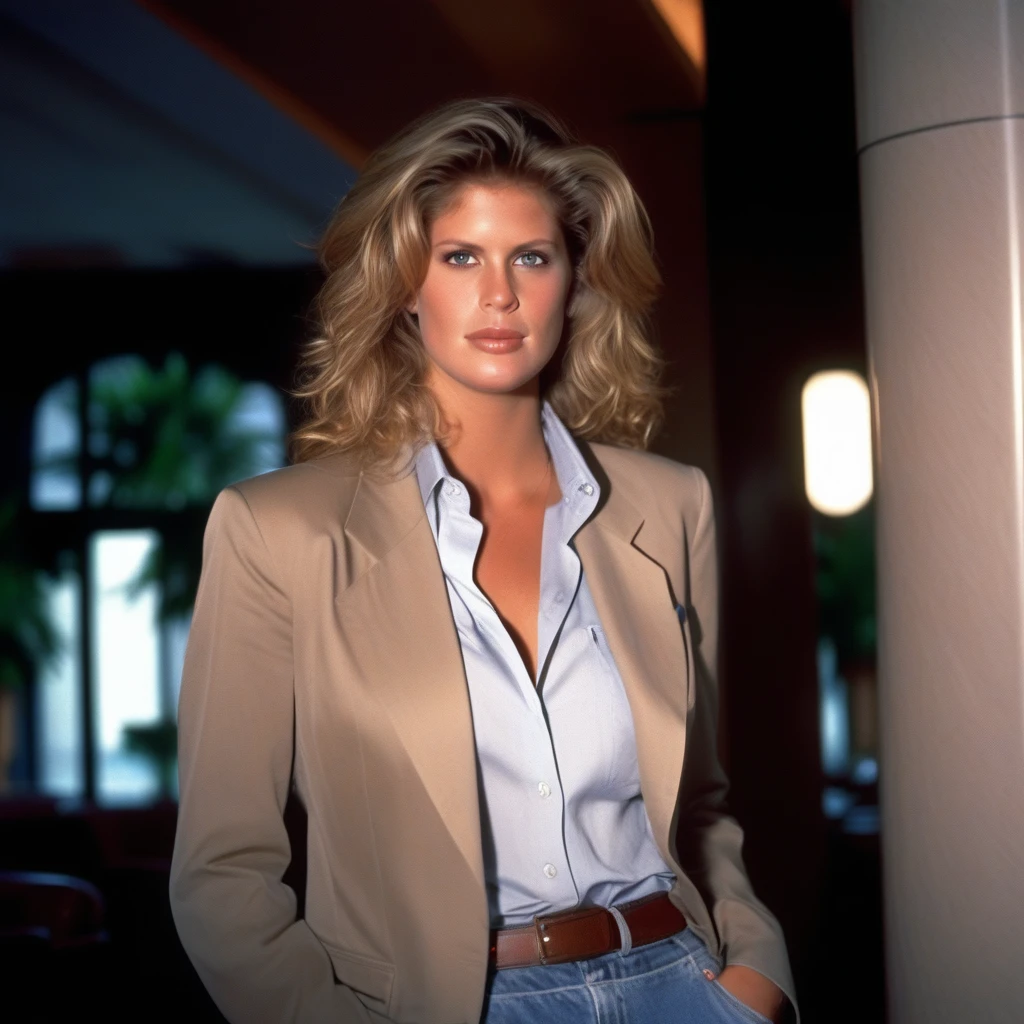 contrasts rachelhunter, , a elegant woman, in a (hotel-lobby:1.2), wearing a (shirt:1.15) a (blazer:1.1), and (tigth jeans: 1.1) makeup, (led-lights), (realistic, photo-realistic:1.37), ultra high res, ultra-detailed, incredibly beautiful girl, 8k uhd, dslr, soft lighting, high quality, film grain, Fujifilm XT3