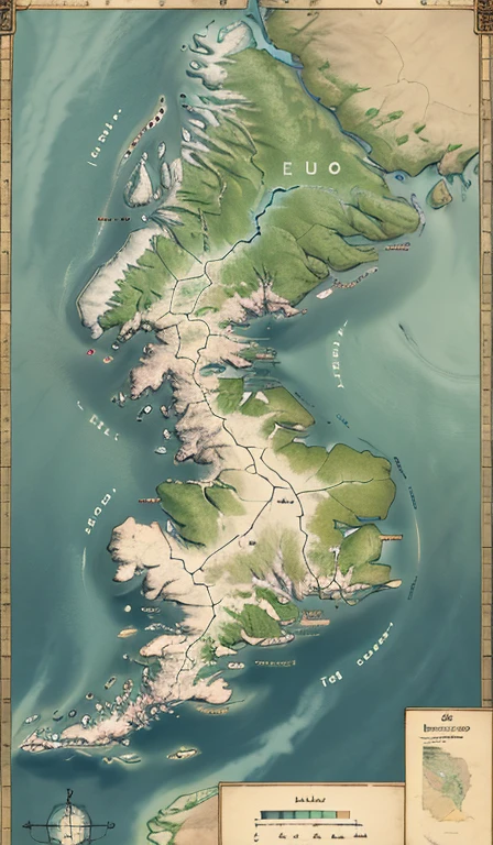 CARTOGRAPHIC MAP: Arthoria is a continent divided into three kingdoms: Maurithania, Zimora and Euthora. Bathed by the Glacial and Soltic oceans, each kingdom has its own distinct landscape and atmosphere.