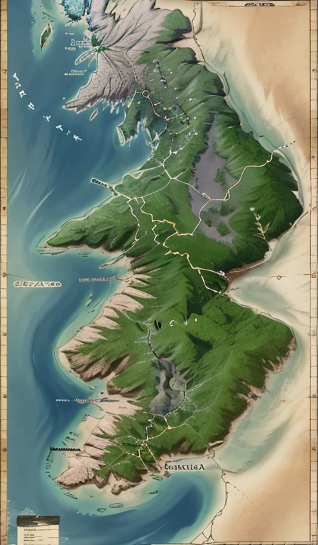 CARTOGRAPHIC MAP: Arthoria is a continent divided into three kingdoms: Maurithania, Zimora and Euthora. Bathed by the Glacial and Soltic oceans, each kingdom has its own distinct landscape and atmosphere.