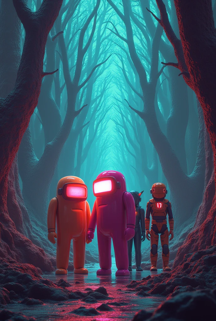 Among us junto com a serie stranger things 