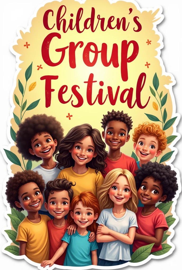 A png sticker for church stories containing “Children's Group Festival” and below “Children of Zion”