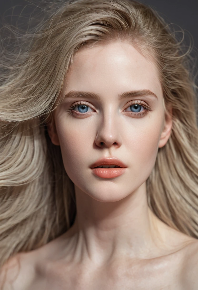 a beautiful naked 30 year old pale skinned woman, detailed beautiful face, detailed eyes and lips, long flowing hair, perfect proportions, flawless skin, very detailed and realistic, photorealistic, 8k, high quality, masterpiece, natural lighting, warm color tones, elegant, sensual, serene
