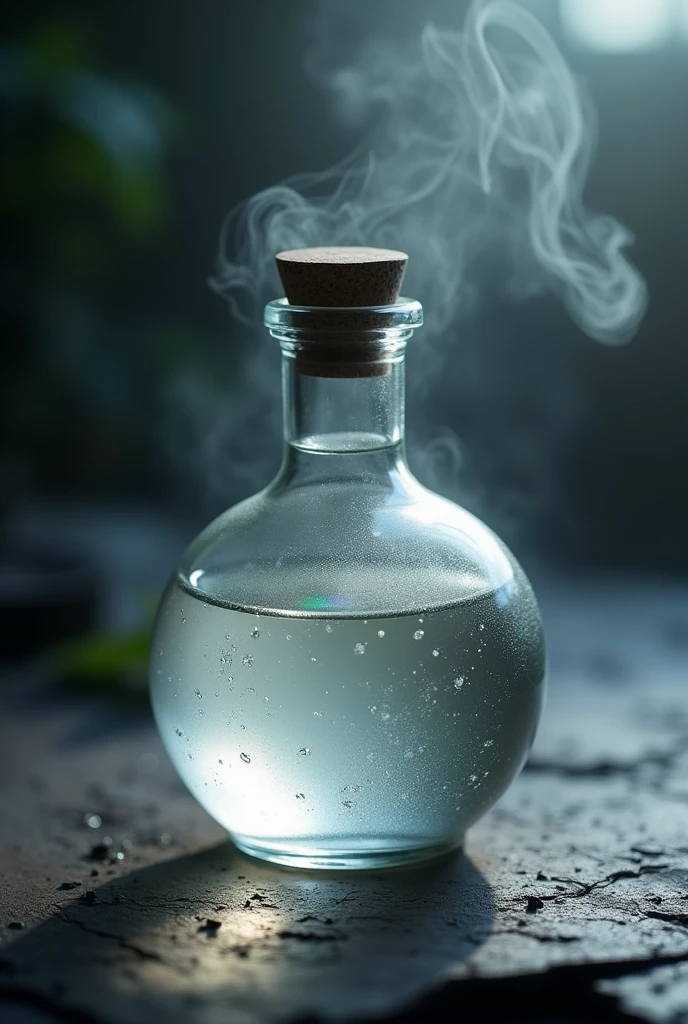 A Potion with a Pale, misty gray liquid with a slight silver tint, reminiscent of fog.