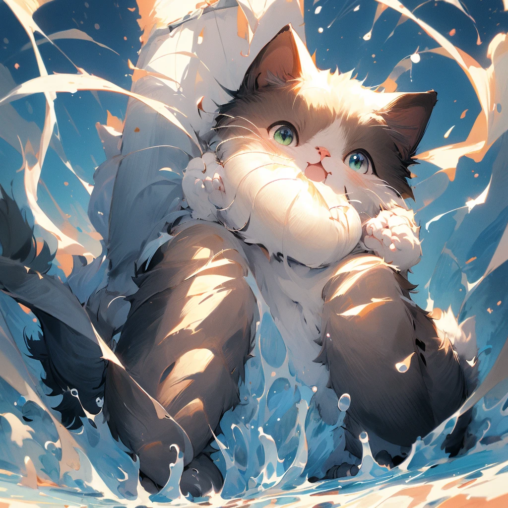 Night Background, (masterpiece:1.2), Highest quality,Pixiv,
One cat,