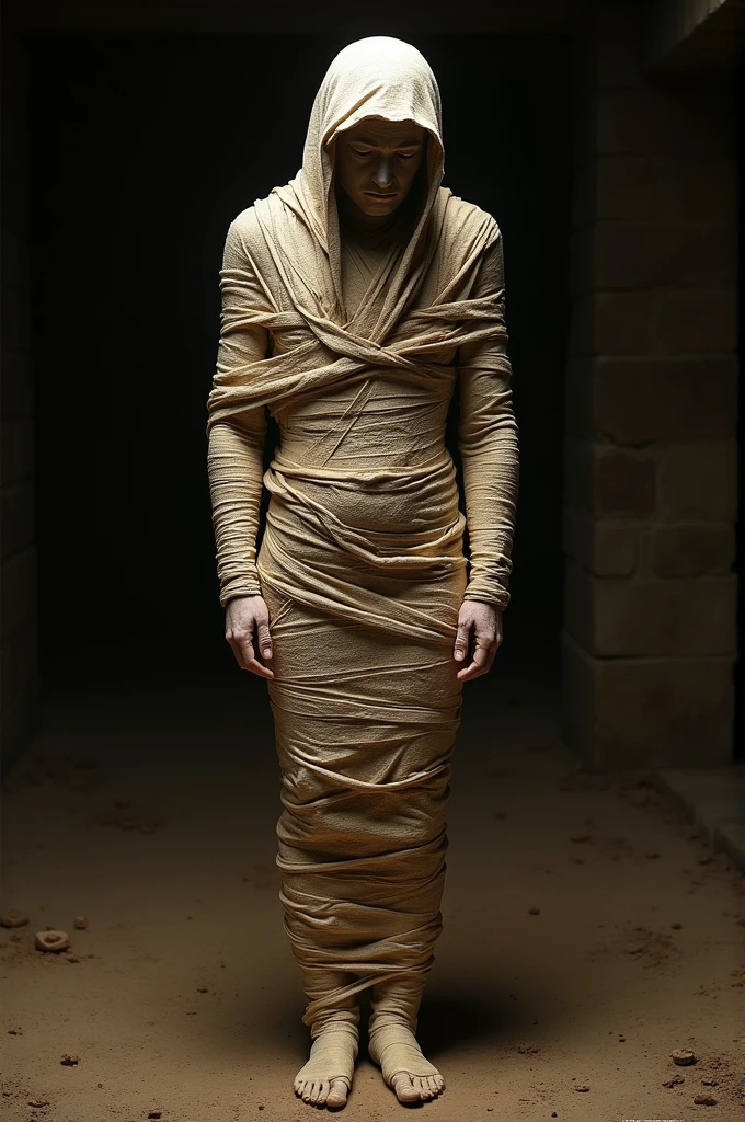 mummified neck to ankle wrap