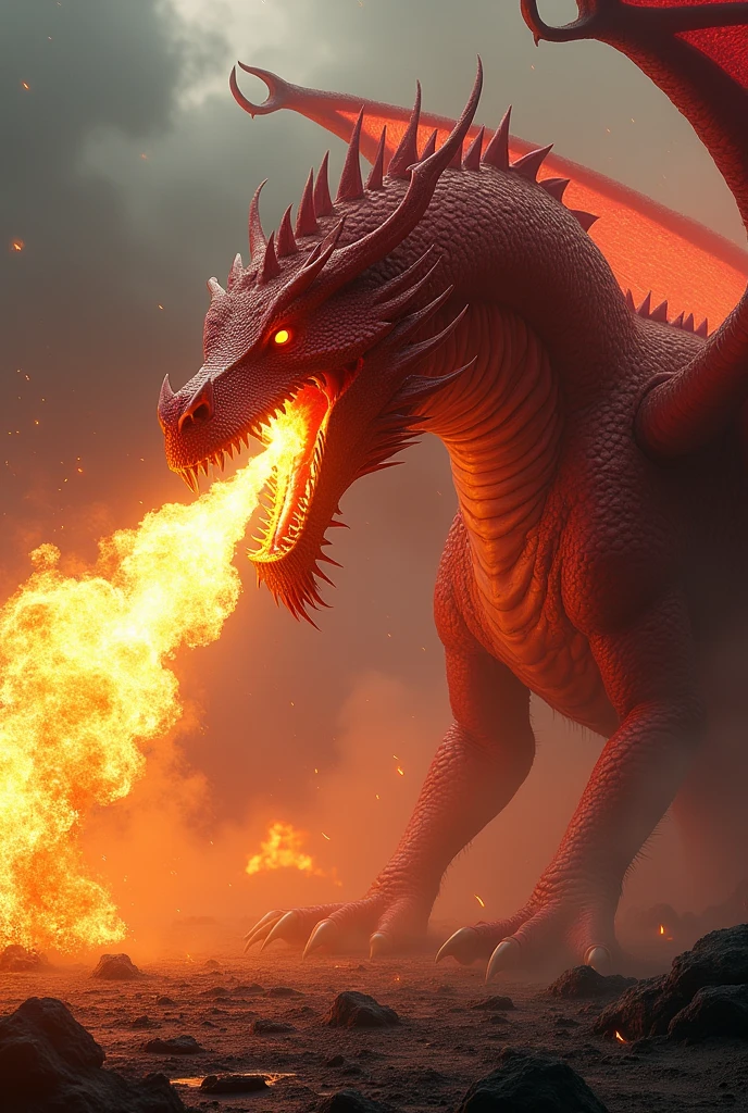 The Red Dragon is breathing fire