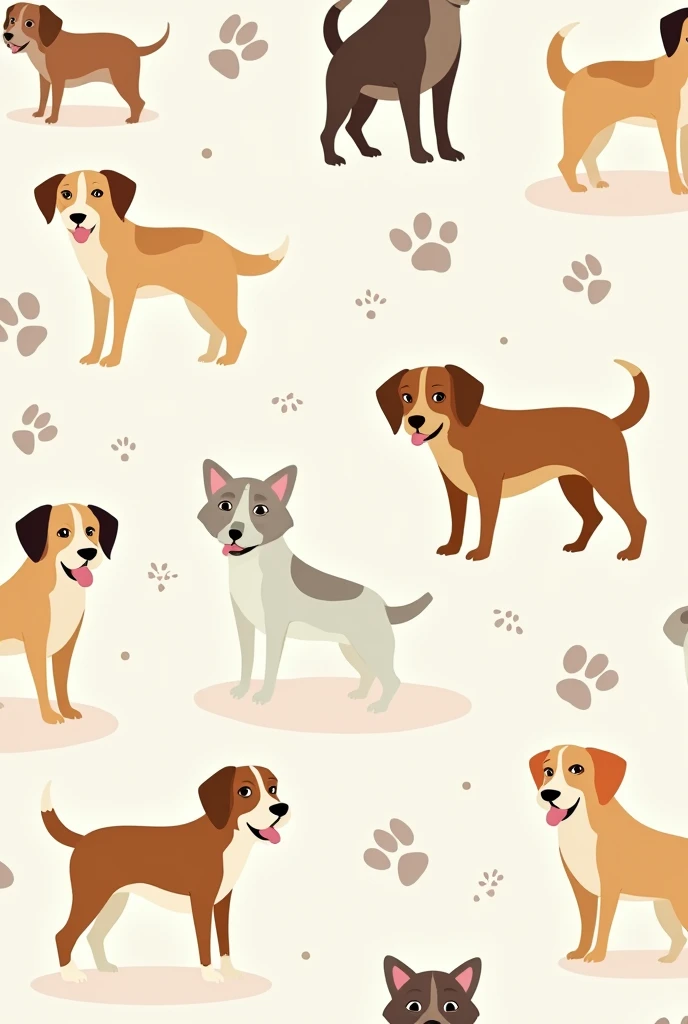 Seamless pattern dog