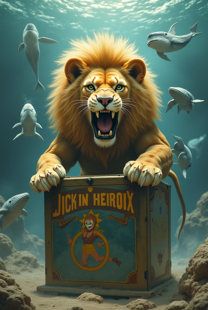Lion from the Jack-in-the-Box、Pictures of whales and other creatures