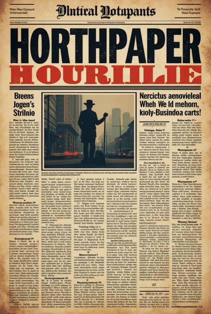 Retro newspaper style poster