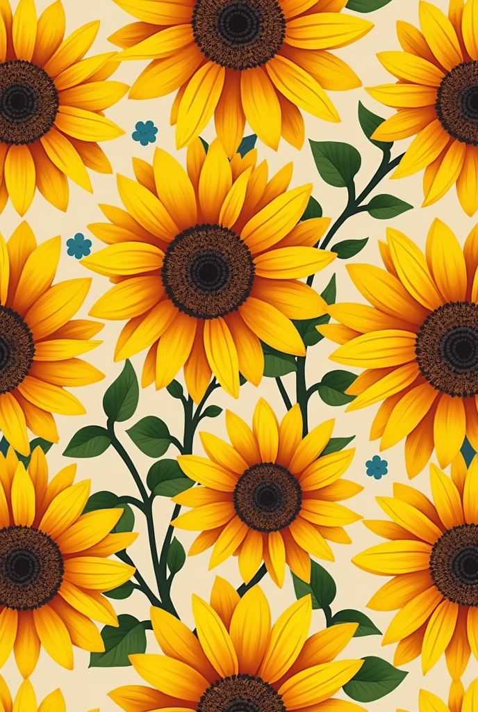 Seamless pattern sunflower