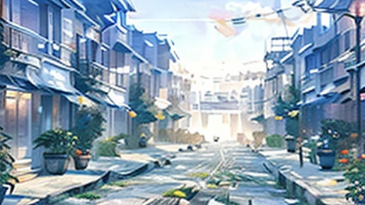 White City　Residential street　alley　White　150mm, Beautiful studio soft light, Very detailed (Realistic, photo-Realistic:1.37),wonderful, Every detail