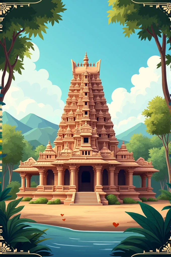 Temple background ppt template for tamil program 
