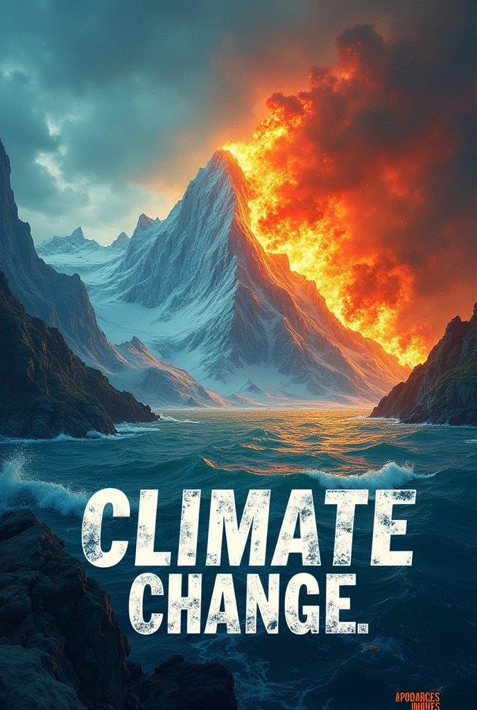 Poster slogan about climate change