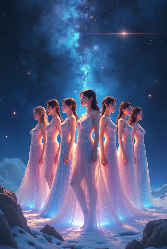 8 Beautiful Korean Kpop Idol Girls in Space