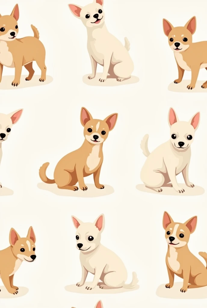 Seamless pattern dog chihuahua