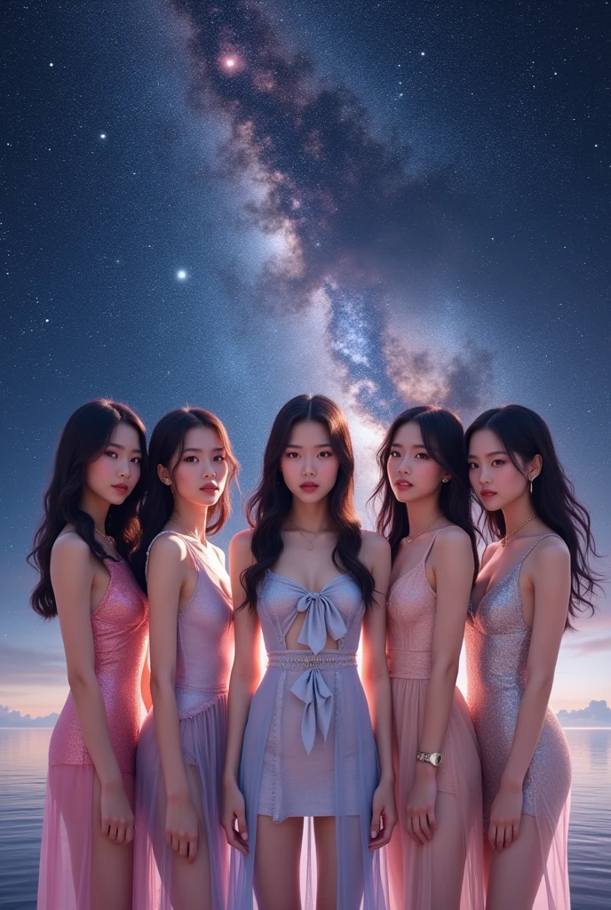8 Beautiful Korean Kpop Idol Girls in Space