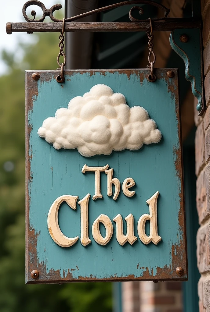 A sign for a pub with the name The Cloud