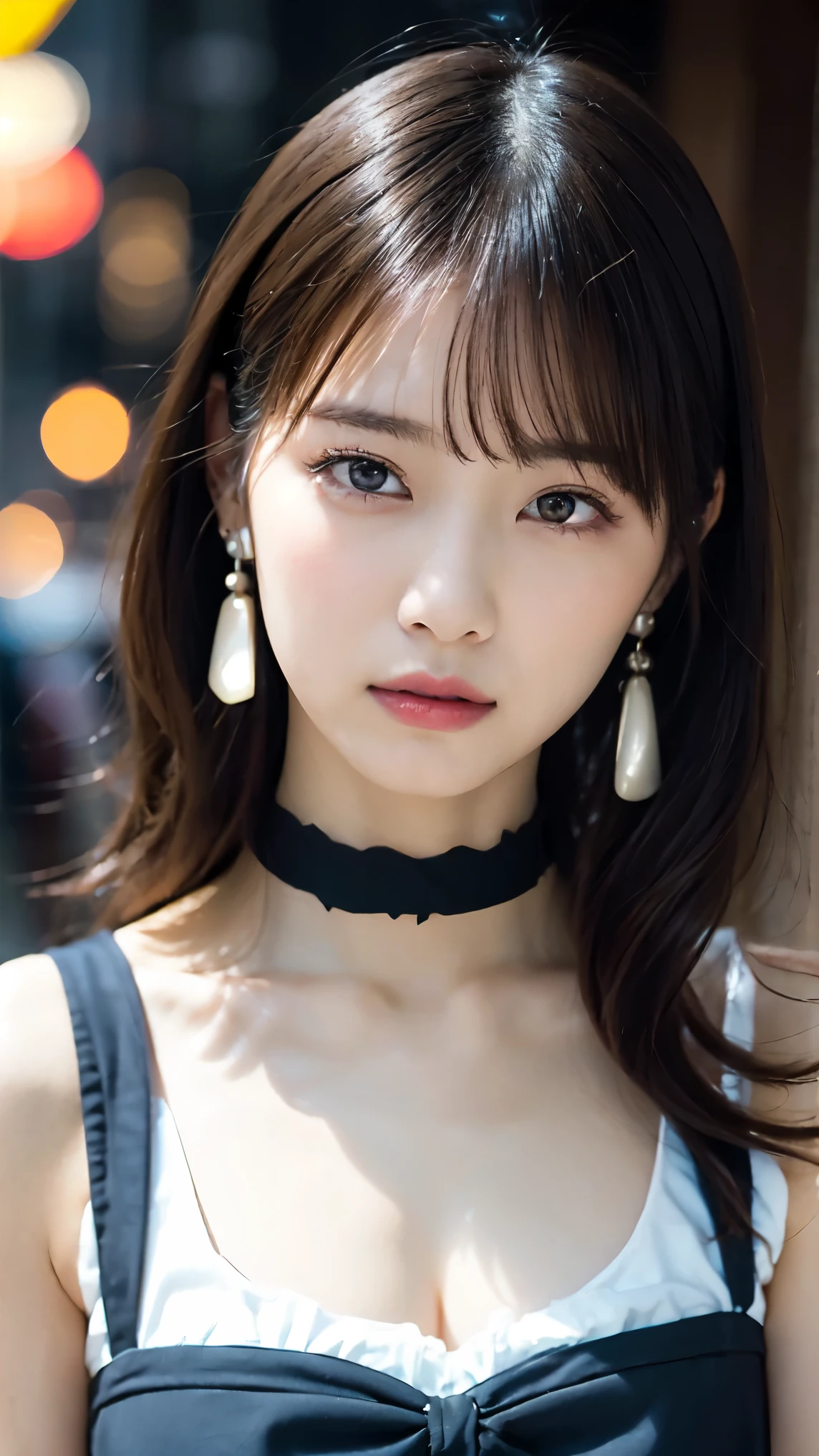 Wear the cutest gothic maid outfit in the world,The cutest maid choker in the world、The cutest gloves in the world、The most beautiful skin in the world、The most beautiful earrings in the world、The cutest sleeping face in the world、The cutest gravure idol pose in the world、Perfect Proportions、cute、((18-year-old female:1.ung and adorable Japanese face,Official Art,Highly detailed CG Unity 8K wallpapers,(masterpiece:1.0),(Highest quality:1.0), 超High resolution,4K,Very detailed, photo shoot, 8k, Hmph, High resolution, Kodak Portrait 400, Film Grain, Lens Flare Glow,高いest quality,8k,Hmph:1.2),Portrait Shot,8k、Show Viewer