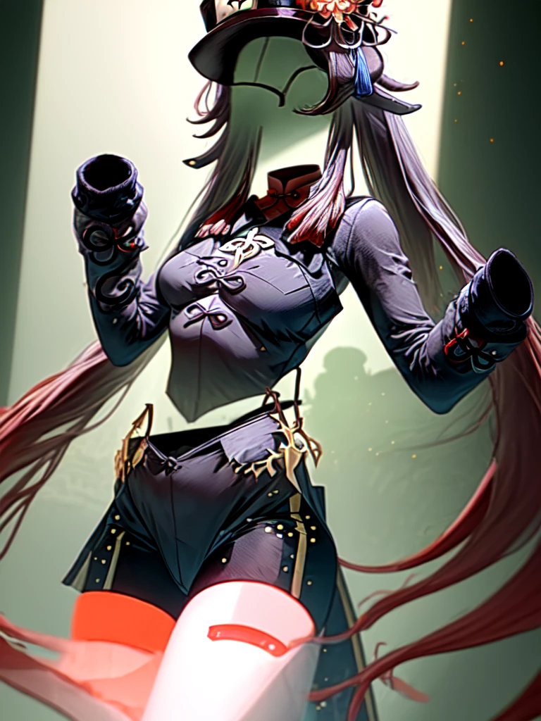 Hutao outfits (invisible, no humans, Headless, Faceless:1.5), cute big breasts, Ridiculous, High resolution, Super detailed, clothing details