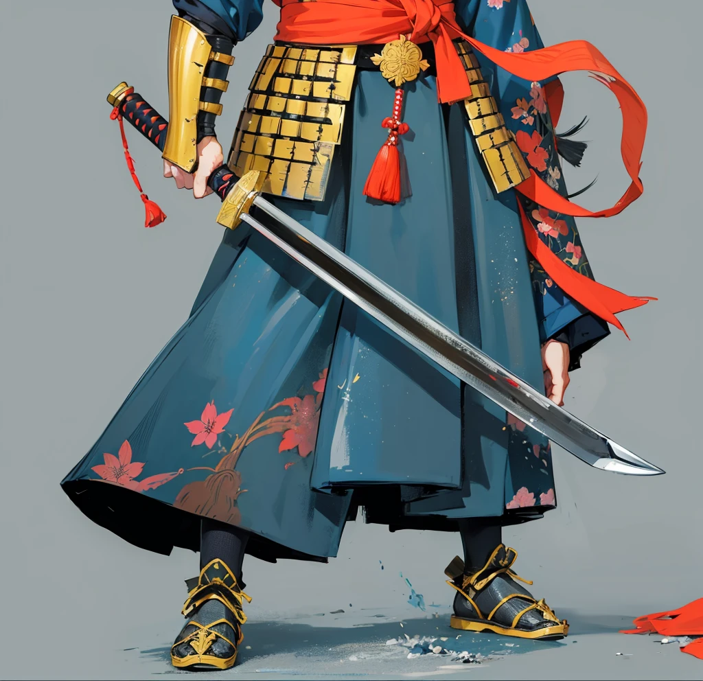 character in Japanese setting, man, Art, японская armor, Japan, Samurai, man, мужское kimono с узорами, kimono, armor, digital painting