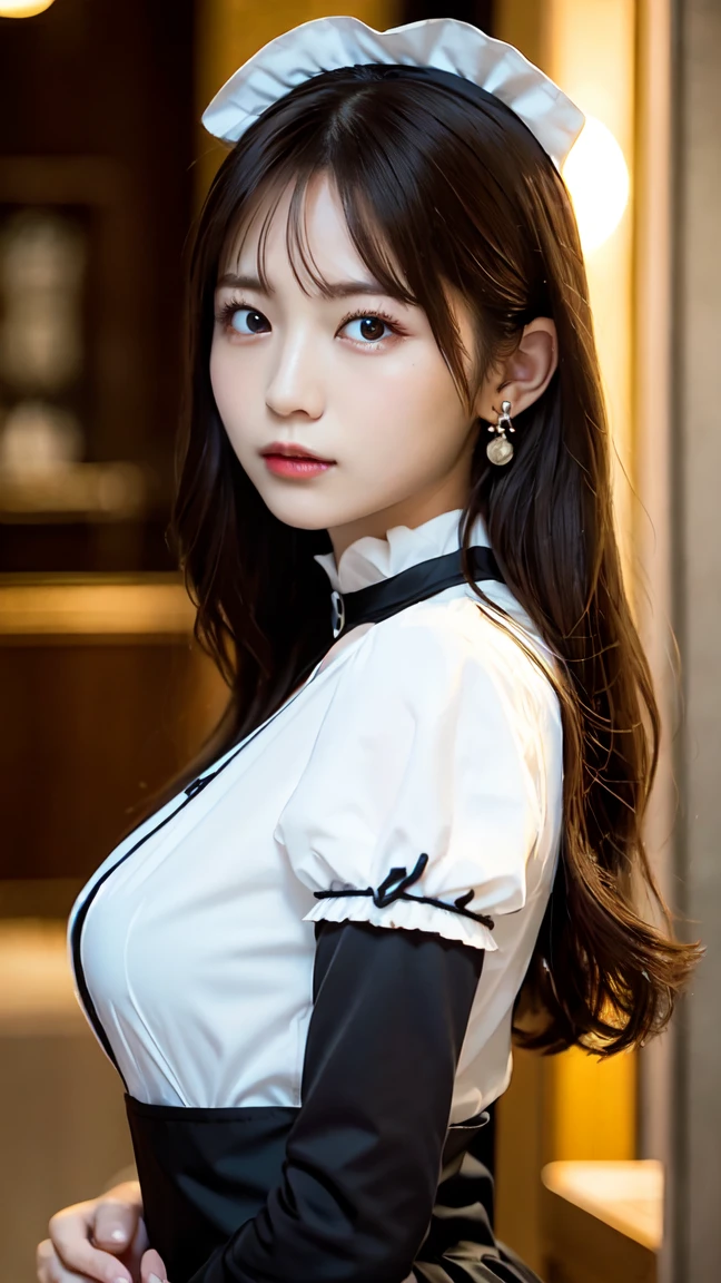Wear the cutest gothic maid outfit in the world,The cutest maid choker in the world、The cutest gloves in the world、The most beautiful skin in the world、The most beautiful earrings in the world、The cutest sleeping face in the world、The cutest gravure idol pose in the world、Perfect Proportions、cute、((18-year-old female:1.2))、Young and adorable Japanese face,Official Art,Highly detailed CG Unity 8K wallpapers,(masterpiece:1.0),(Highest quality:1.0), 超High resolution,4K,Very detailed, photo shoot, 8k, Hmph, High resolution, Kodak Portrait 400, Film Grain, Lens Flare Glow,高いest quality,8k,Hmph:1.2),Portrait Shot,8k、Show Viewer