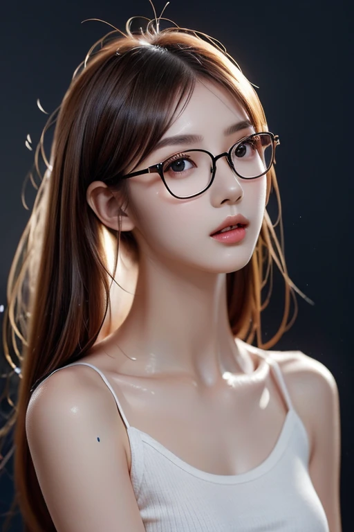 Highest quality、masterpiece、High sensitivity、High resolution、Detailed Description、Slender women、Glasses、Can be painted、