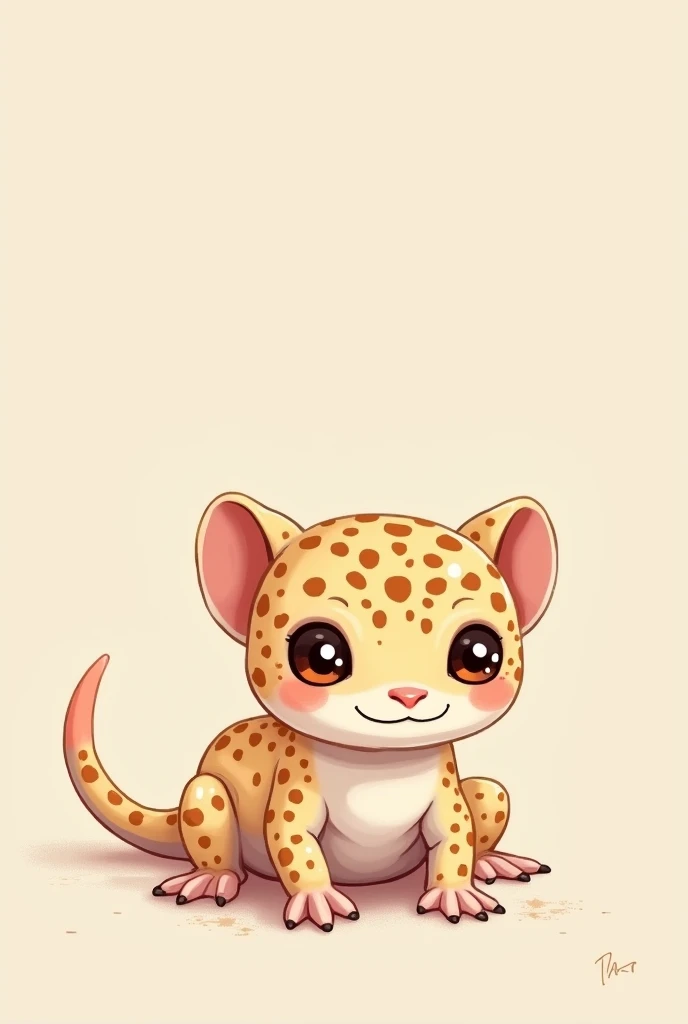 Leopard gecko cute illustration