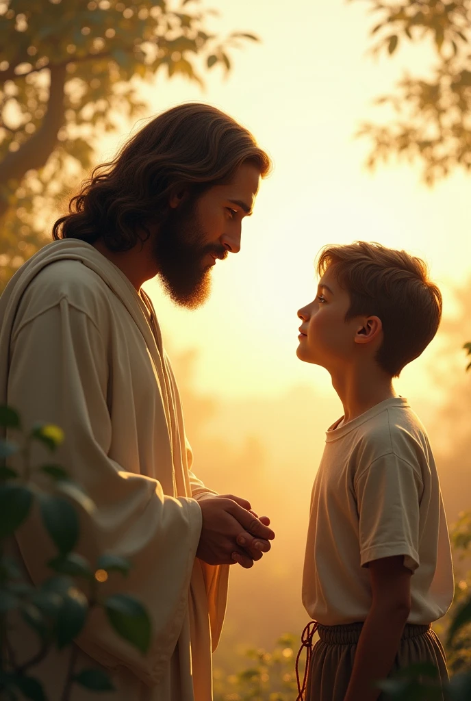 Jesus talking to a boy with a text
You: I am very tensed
God: Cast your burden on me