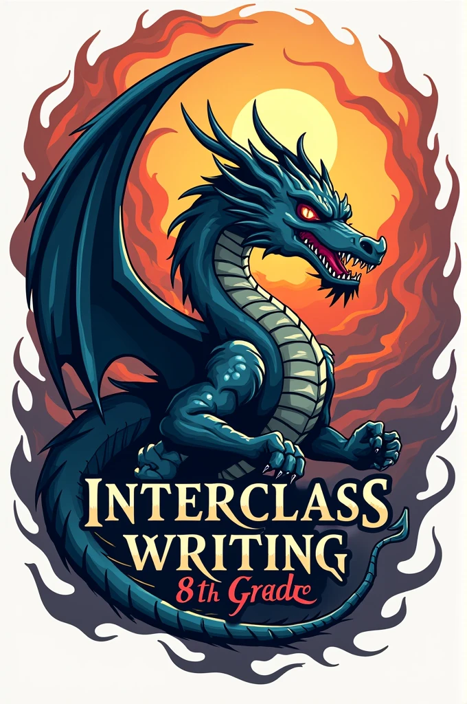 Logo for interclass writing  with a dragon 