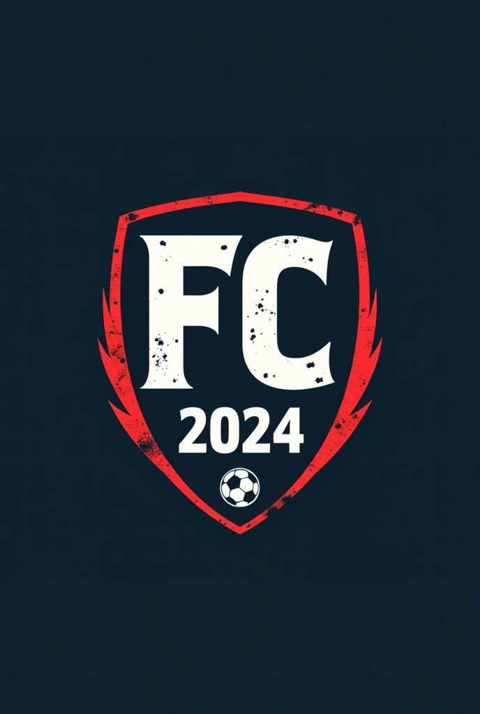 create a football team logo with the name lisbon fc on top and 2024 on the bottom without a background