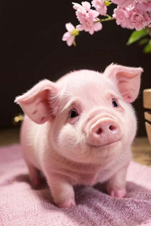 Fortune Up Image mysterious beautiful gorgeous Pink Pig cute