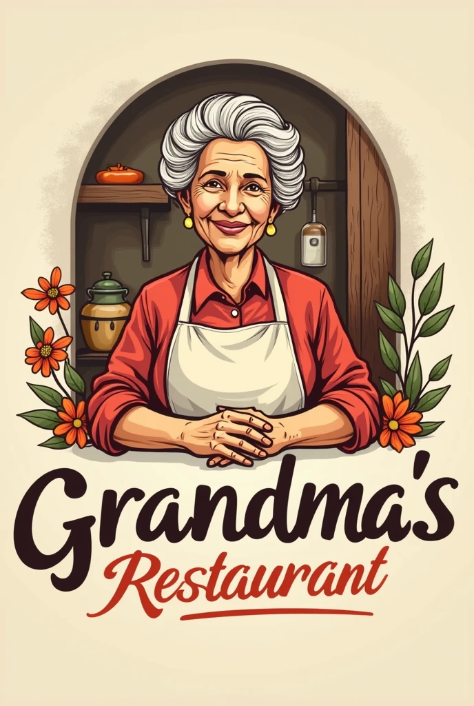 I want you to make a logo for the restaurant El Sazón de la abuela