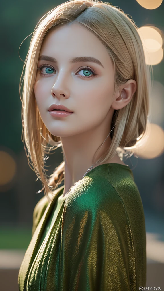 Immerse yourself in the elegance and sophistication of a beautiful blonde girl with captivating sparkling green eyes. Utilize 3D techniques and Octane rendering in 8K resolution to create a hyper-realistic portrayal of her detailed face. The intricate sharp details and smooth rendering style, combined with cinematic studio de lighting, will make this artwork a true masterpiece. Be prepared to make a splash on ArtStation as it becomes a trendsetter in the digital art community.
