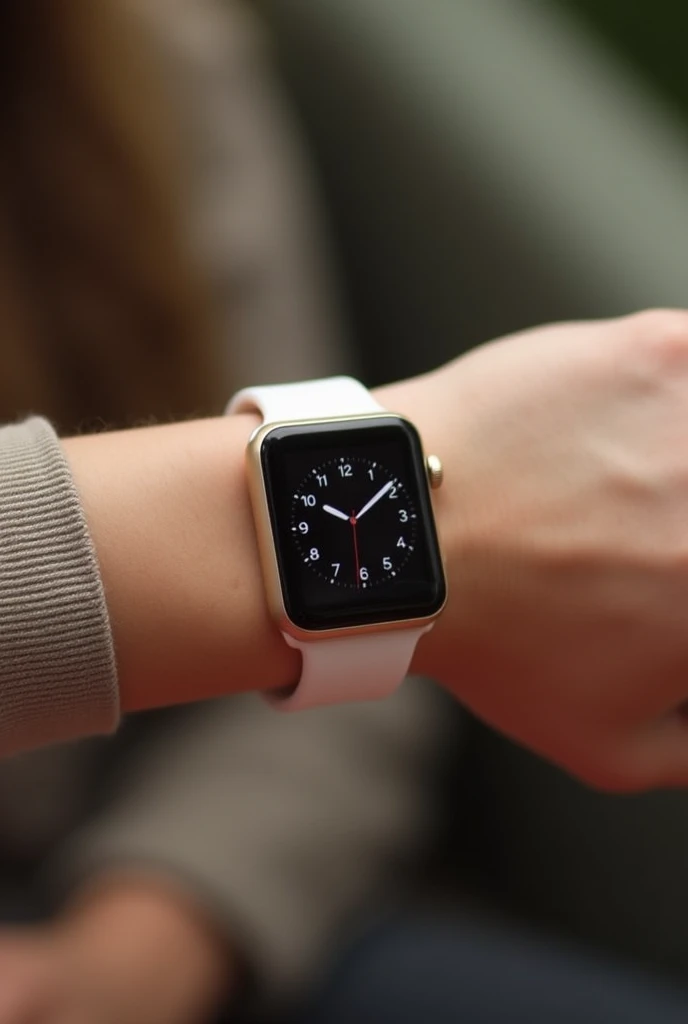 (Apple watch On girl hand)