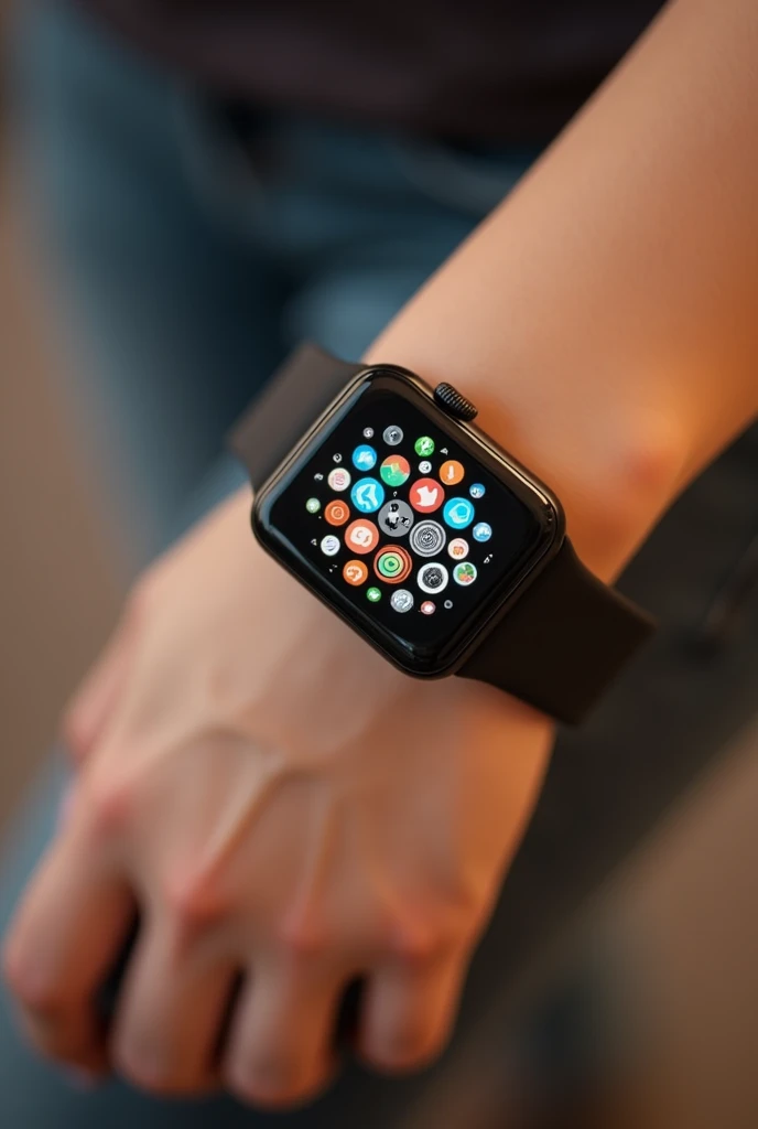 (Apple watch On girl hand)