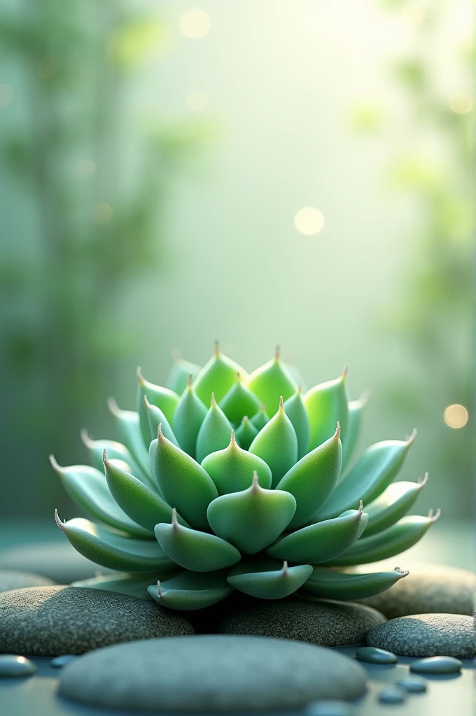 Beautiful succulent with a soft background that is attractive to the eye.
