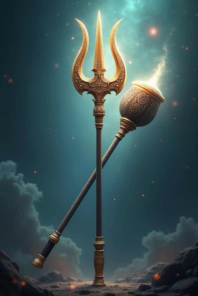 Trishul with Hanuman gada