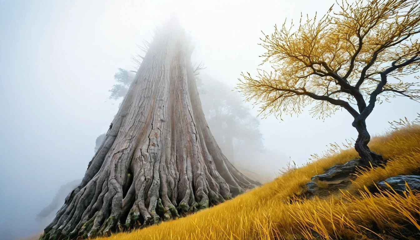 Giant tree trunk