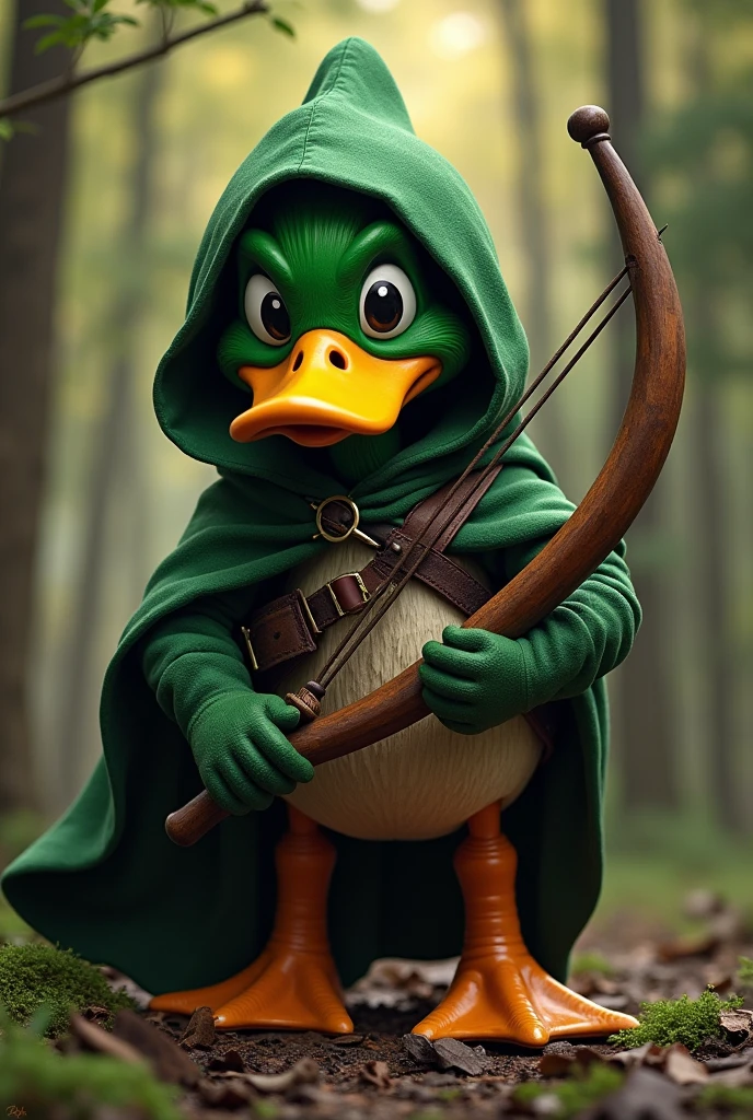 Duck robbin hood holding Archer