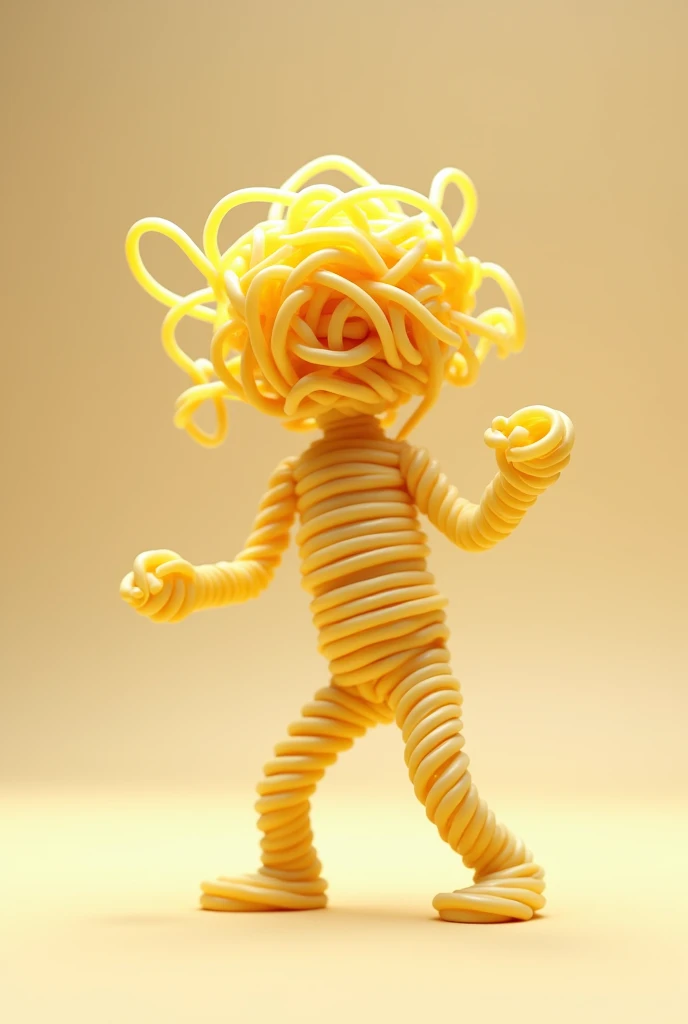 Humanlike spagetti figure dancing