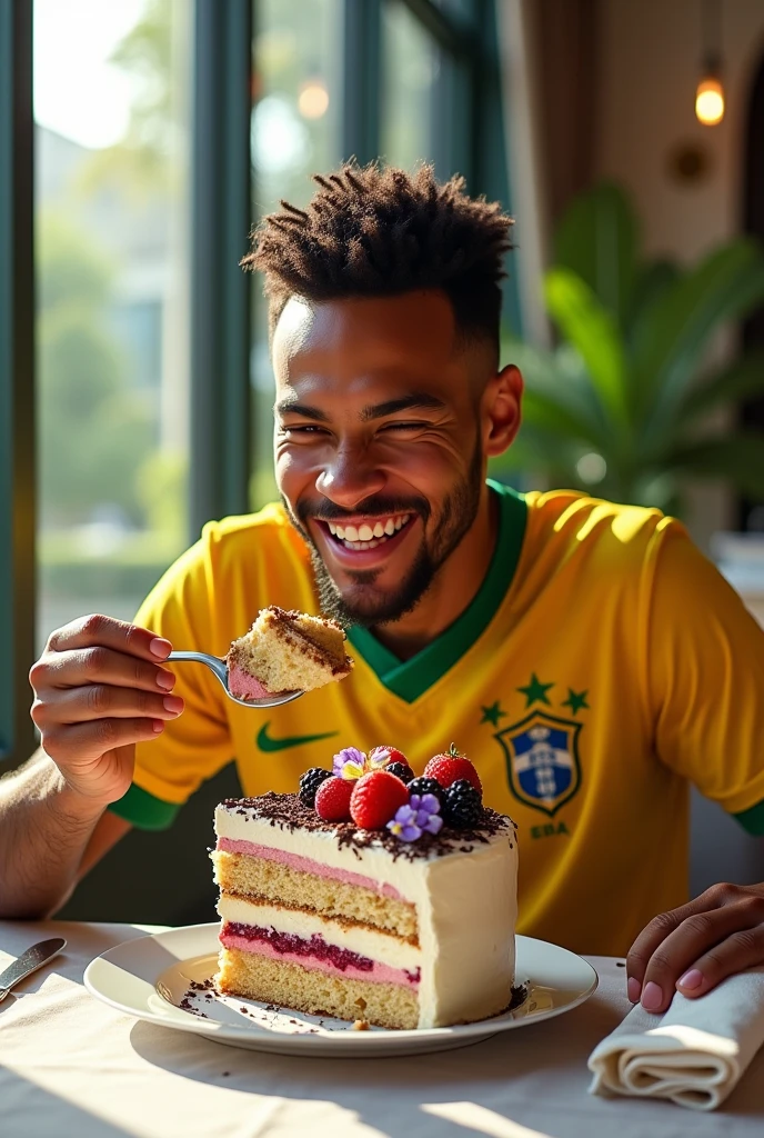 Make Neymar eat a cake 