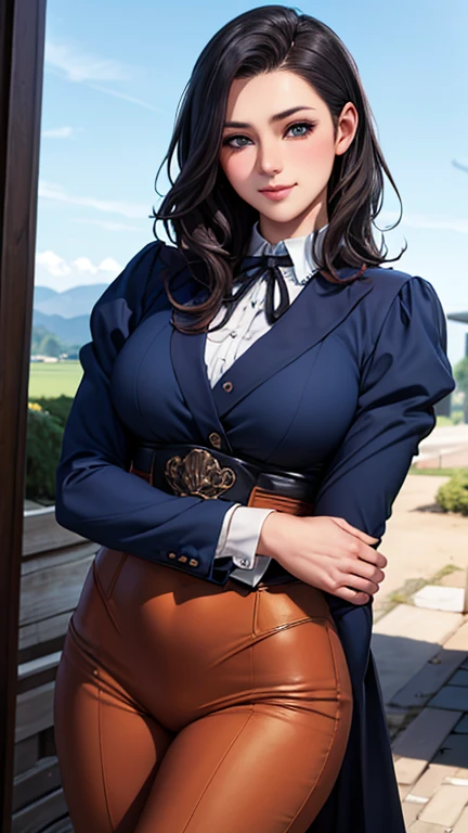 (realistic, photo-realistic:1.37), incredibly absurdres, (insanely detailed:1.3), 8k, (masterpiece), (best quality:1.4), (ultra high res:1.2), (RAW photo:1.2), ultra detailed background, (unity 8k wallpaper), 1 nogizaka girl, utterly cute, (((bishojo:1.35))), (((15yo:1.2))), (chiemsee tracht), an exquisitely detailed and beautiful face and eyes and skin, detailed black shine hair, small-medium breasts, a chiemsee tracht with delicate and beautiful soft fabric, smile at the camera, cowboy shot, the grindelwald landscape of swiss, professional lighting