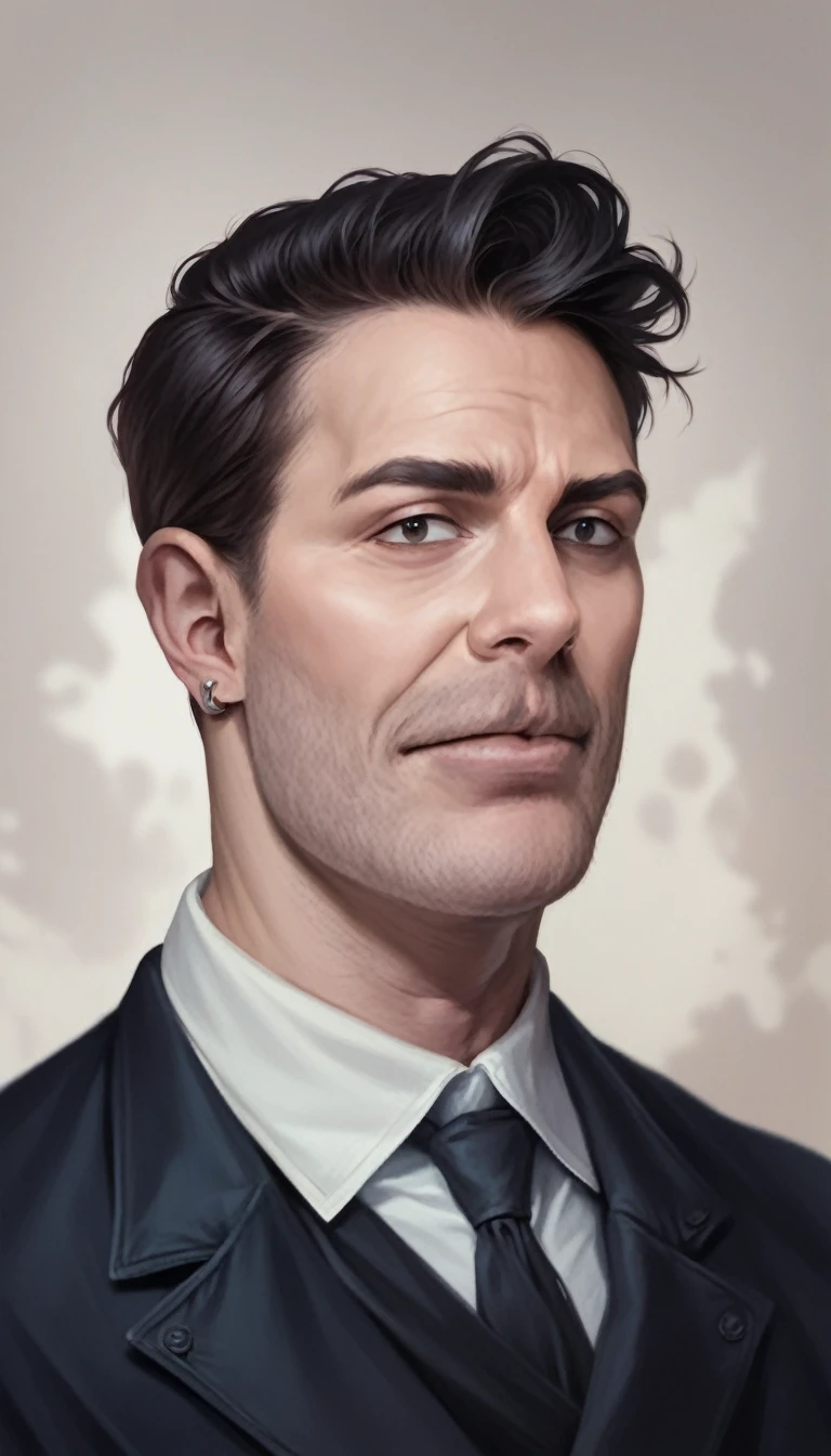a handsome young black-haired boy, upper body portrait, exquisite detailed facial features, piercing black eyes, sharp jawline, looking at the screen with a cool expression, wearing a stylish and well-fitted outfit, (best quality,4k,8k,highres,masterpiece:1.2),ultra-detailed,(realistic,photorealistic,photo-realistic:1.37),portrait,studio lighting,sharp focus,vivid colors