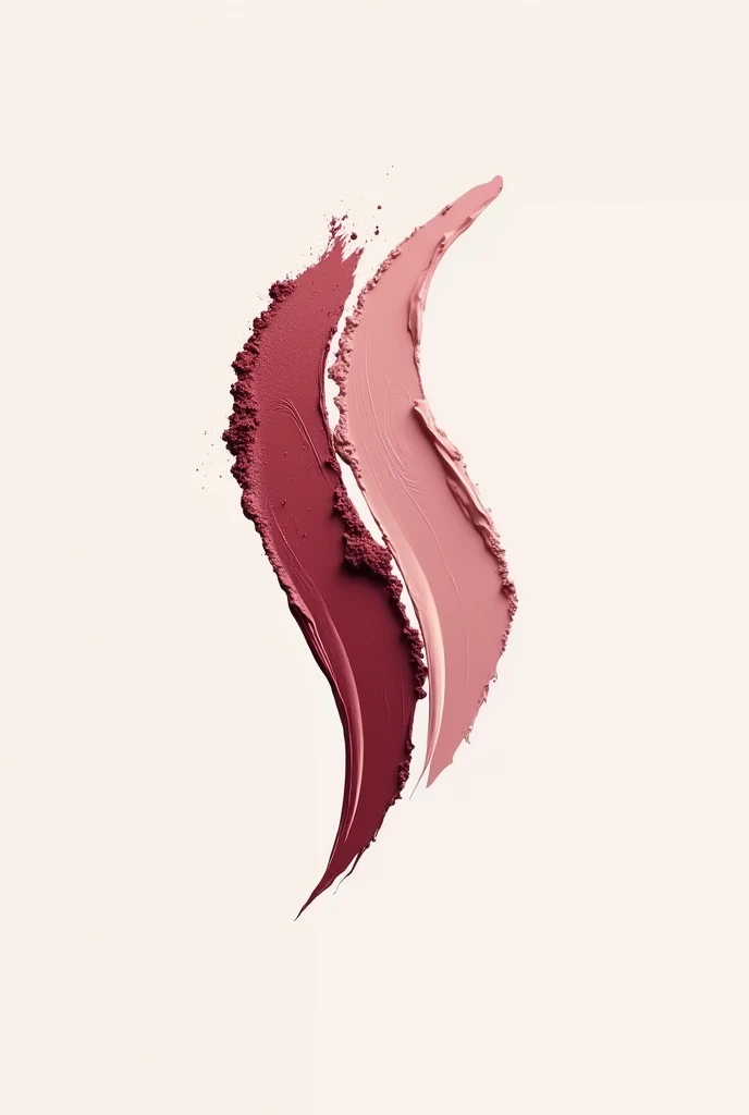 A logo for a professional makeup artist with smudged lipstick details, transmitting beauty and elegance. without being people