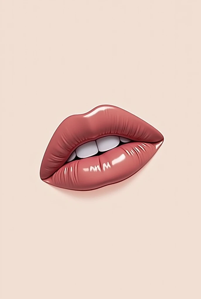 A logo for a professional makeup artist with smudged lipstick details, transmitting beauty and elegance. without being people